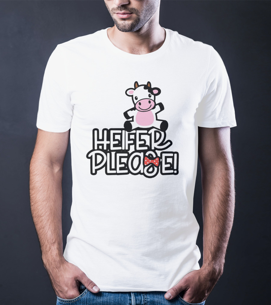 Heifer Please Funny Cow Cattle Red Bandana Cute Farm T-Shirt