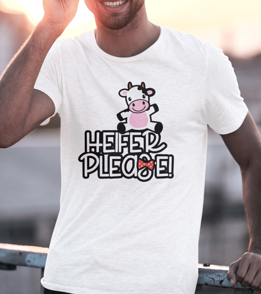 Heifer Please Funny Cow Cattle Red Bandana Cute Farm T-Shirt