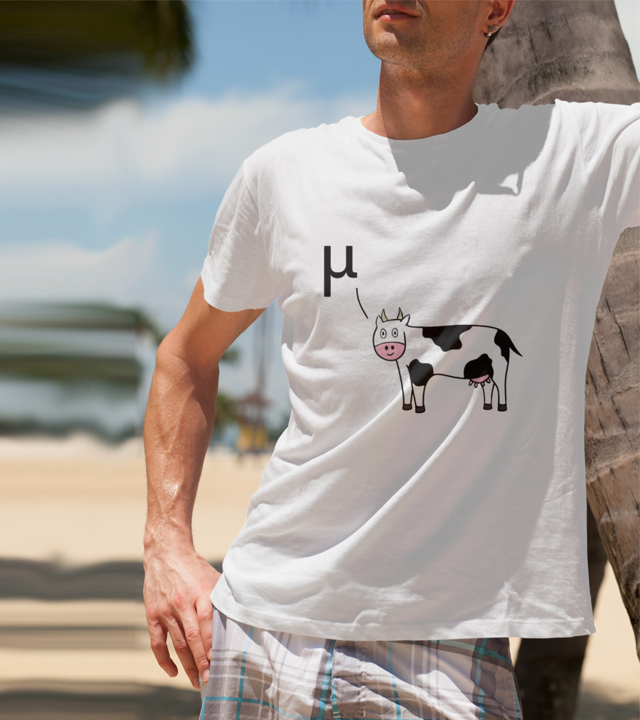 Physics Cow Mu Symbol Expression T-Shirt