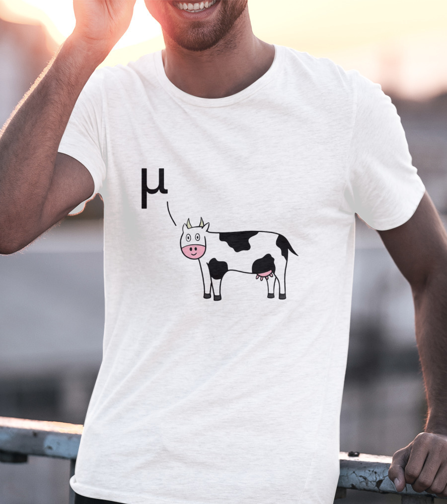 Physics Cow Mu Symbol Expression T-Shirt