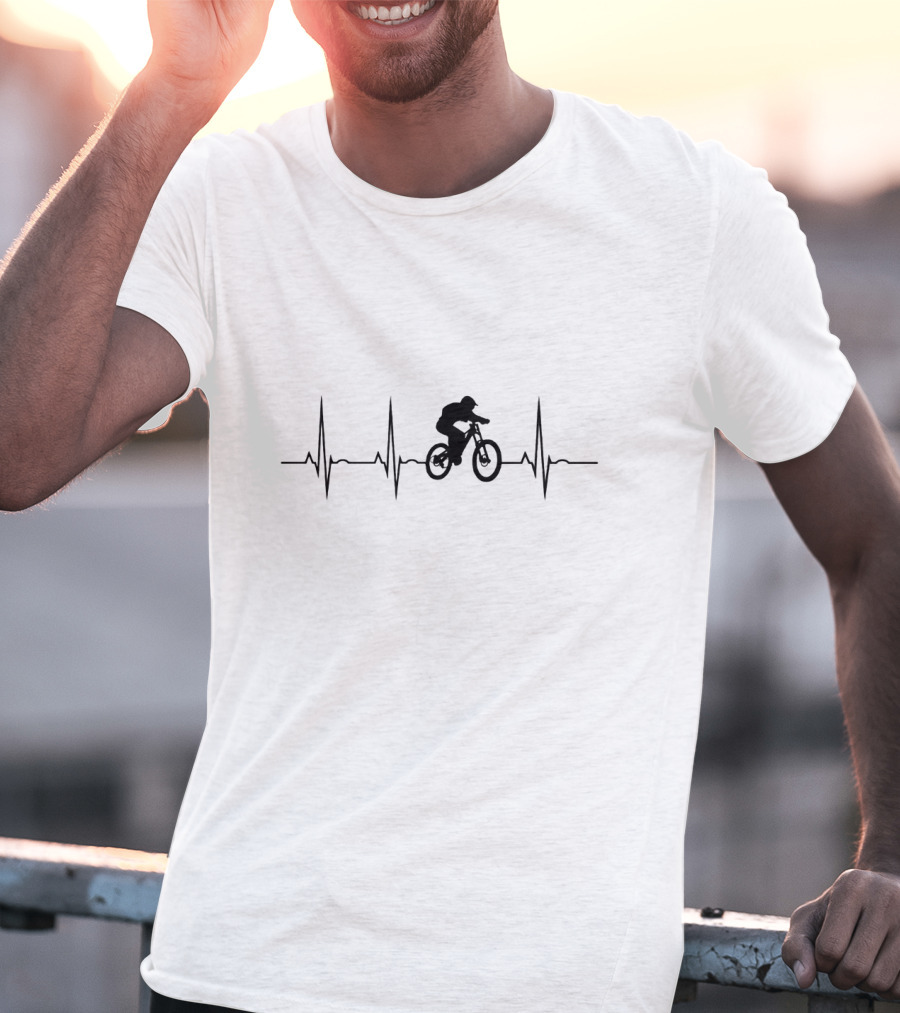 Heartbeat BMX MTB Mountainbike Downhill Bike Rider Pulse T-Shirt
