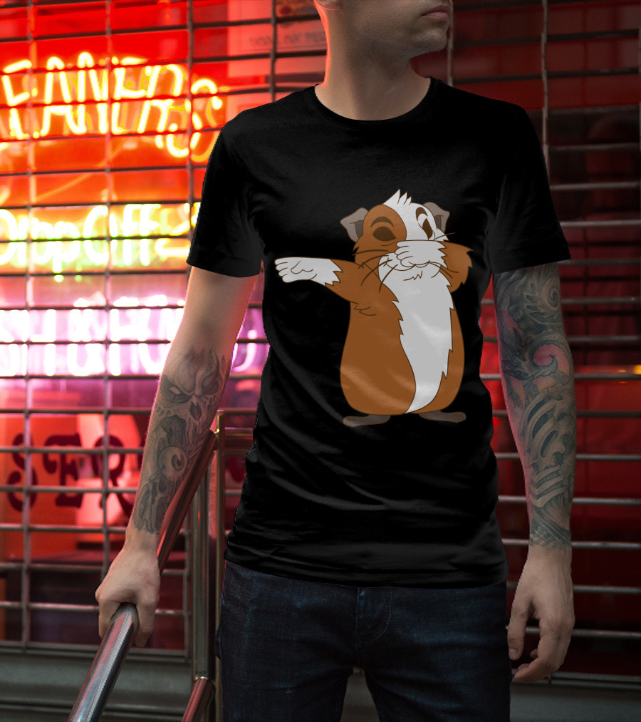 Guinea Pig Dabbing Pose Brown And White Animal Dance Move T-Shirt