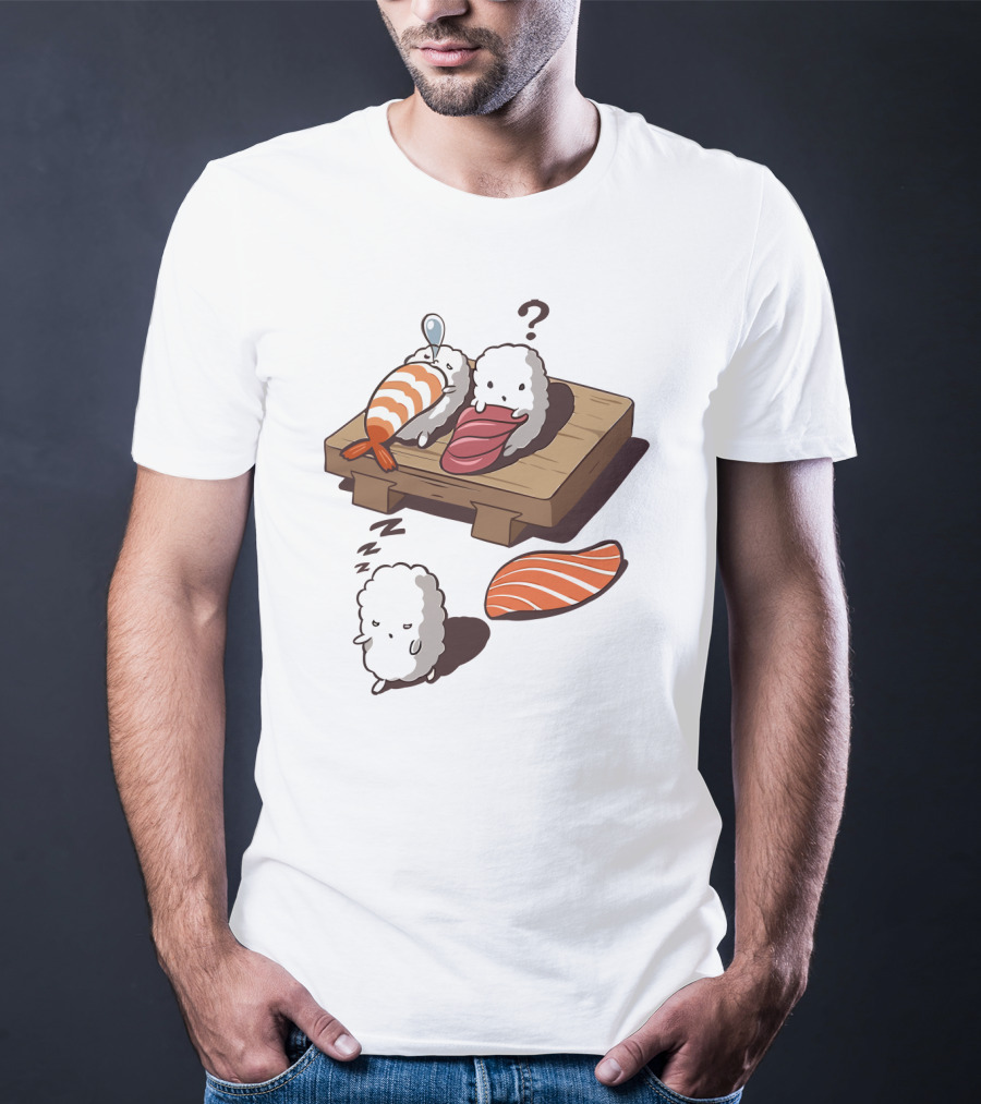 Sushi Sleepiness With Adorable Rice Characters And Nigiri Puzzle T-Shirt