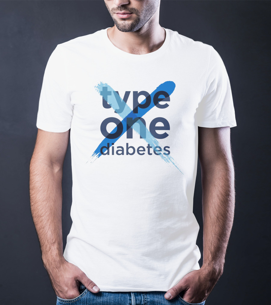 Type One Diabetes Blue Brushstroke T-Shirt