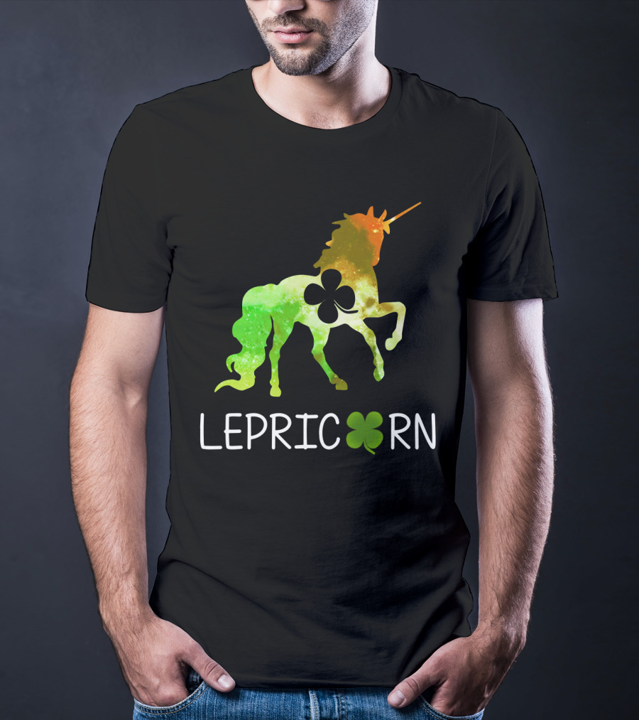 Lepricorn Shamrock Unicorn Leprechaun St. Patrick's Day T-Shirt