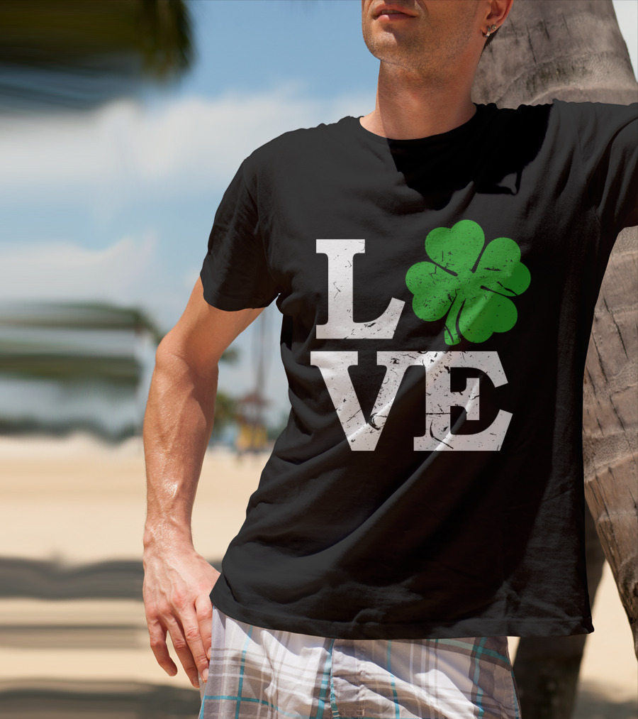 St. Patrick's Day Love With Shamrock T-Shirt