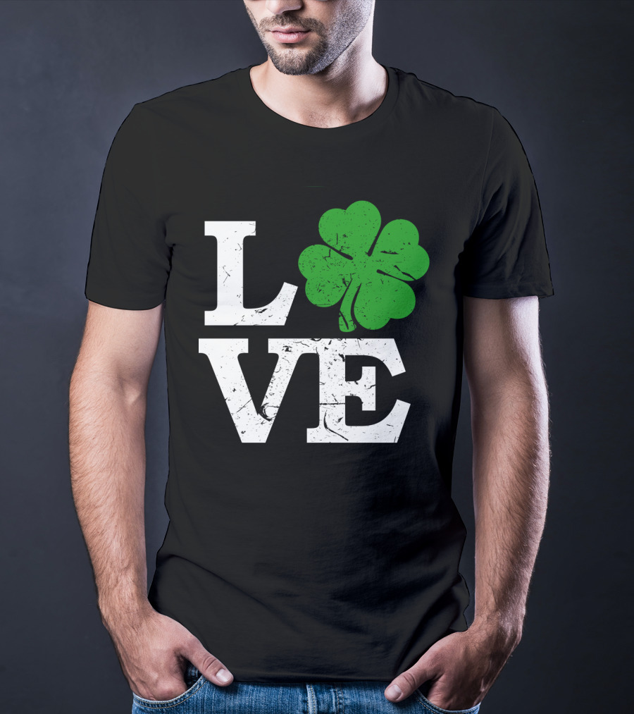 St. Patrick's Day Love With Shamrock T-Shirt