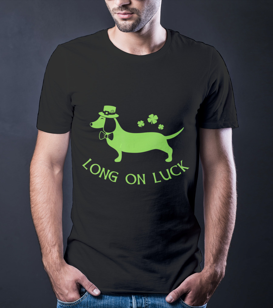 Dachshund Long On Luck Funny St. Patrick's Day Irish T-Shirt
