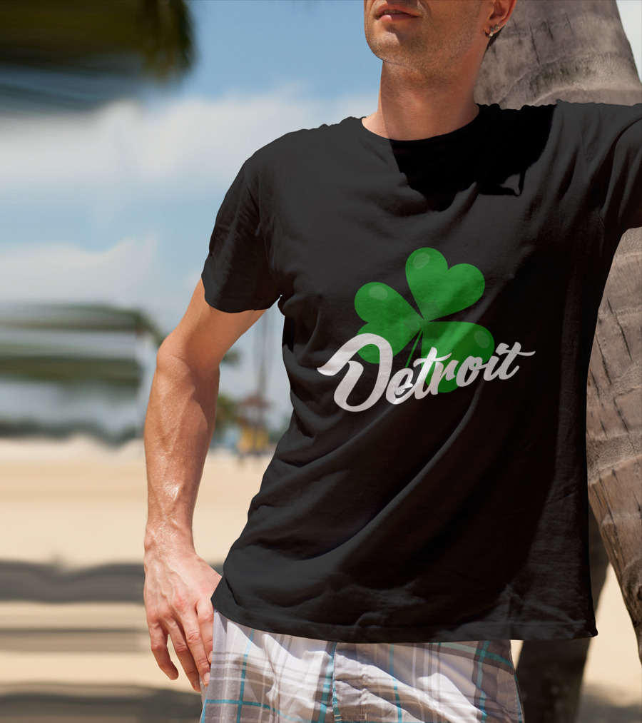 Detroit Shamrock St Patrick's Day Celebration Clovers T-Shirt
