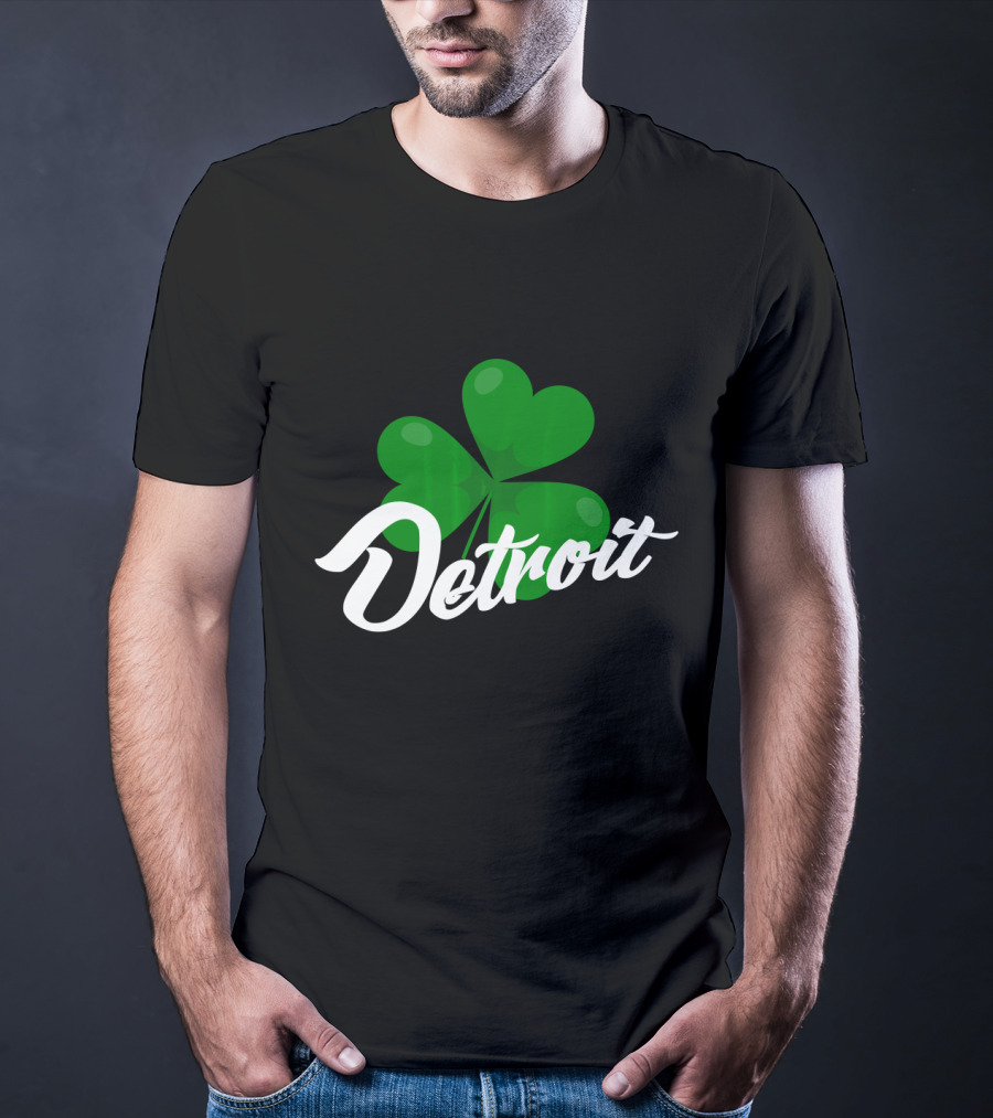 Detroit Shamrock St Patrick's Day Celebration Clovers T-Shirt