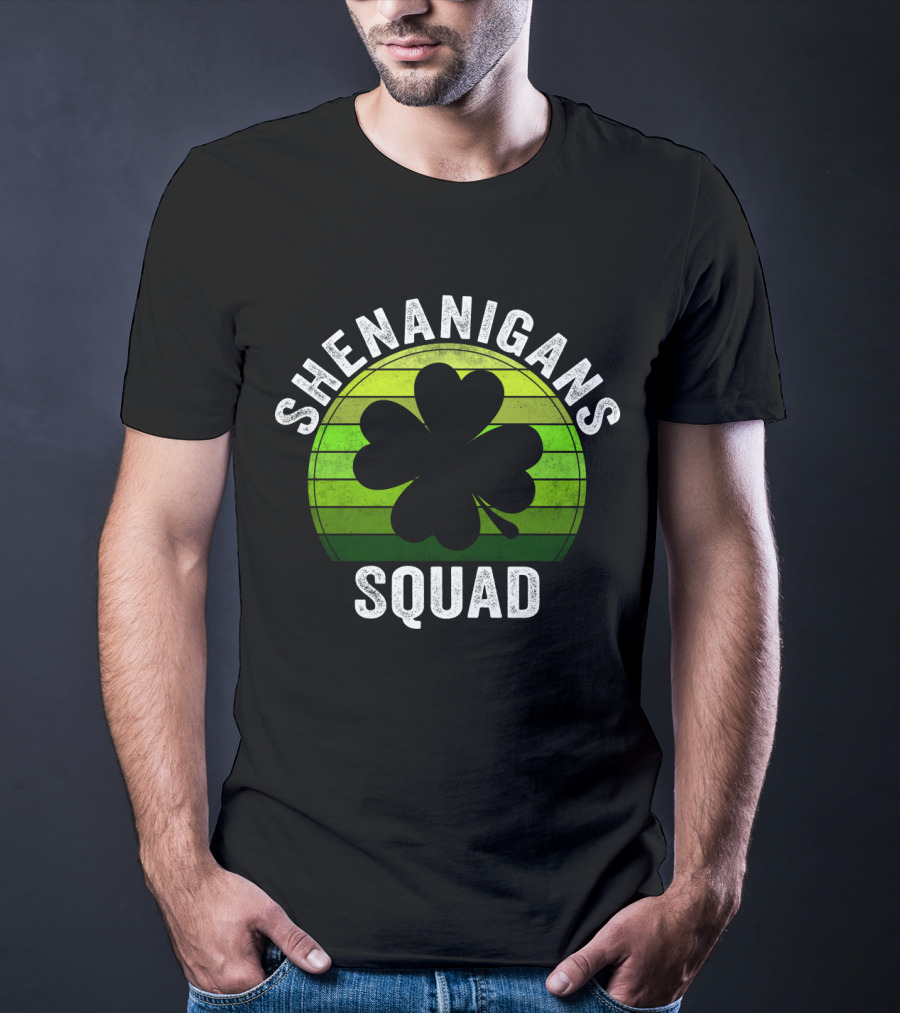 Shenanigans Squad Clover Shamrock T-Shirt