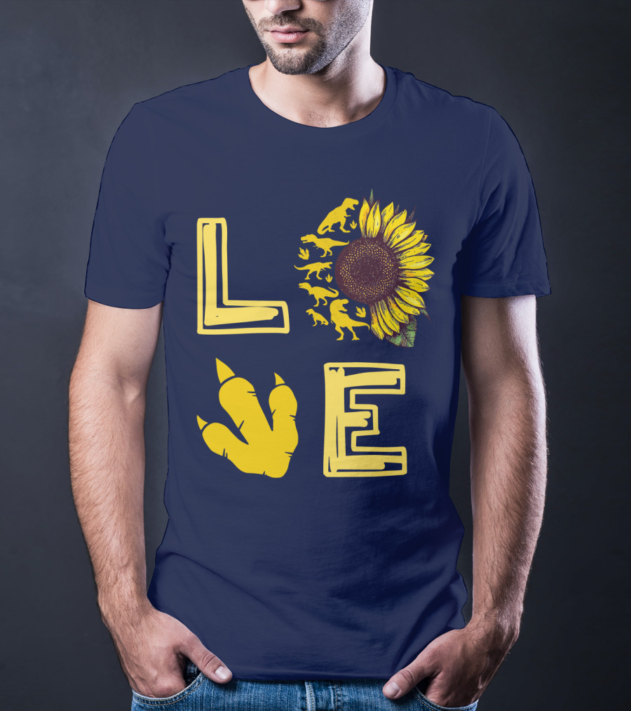 Love Sunflower Dinosaur Claw T-Shirt