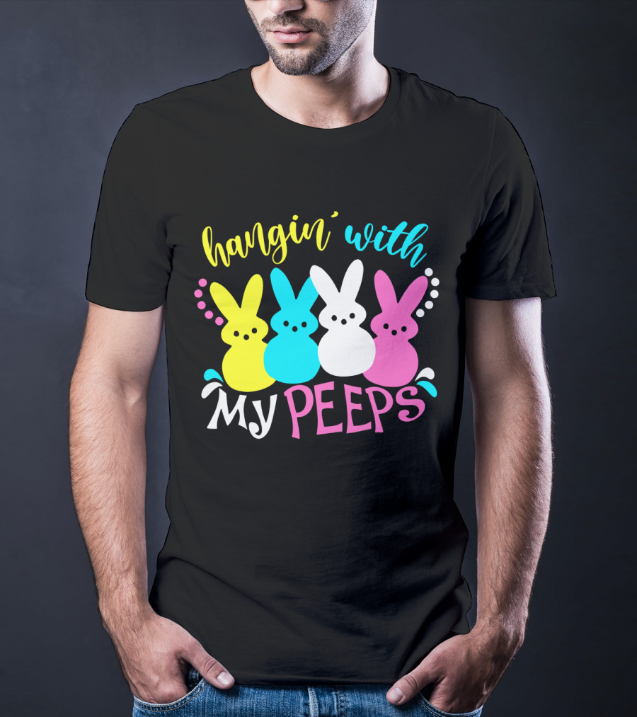 Hangin With My Peeps Pastel Bunnies T-Shirt