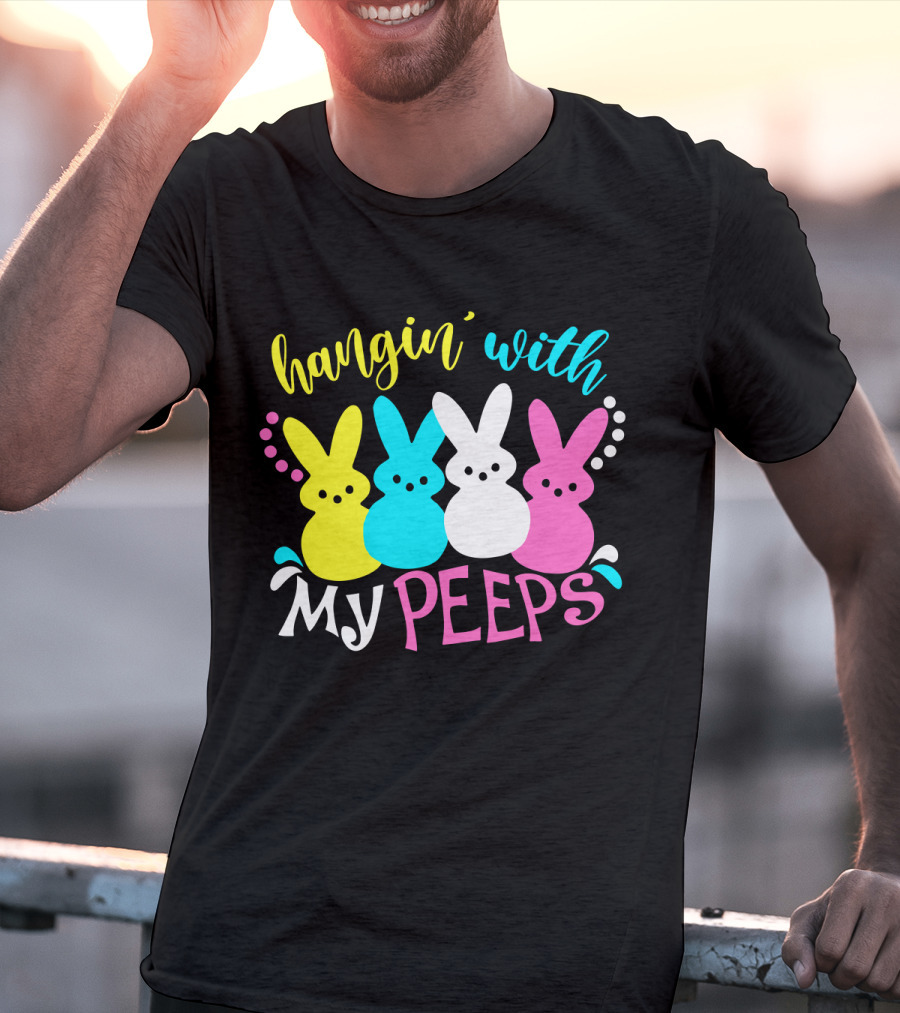 Hangin With My Peeps Pastel Bunnies T-Shirt