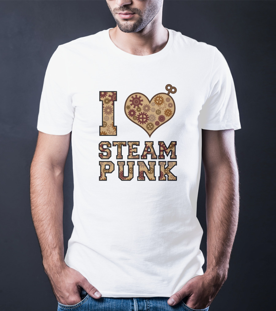 I Love Steampunk Gears And Cogs T-Shirt
