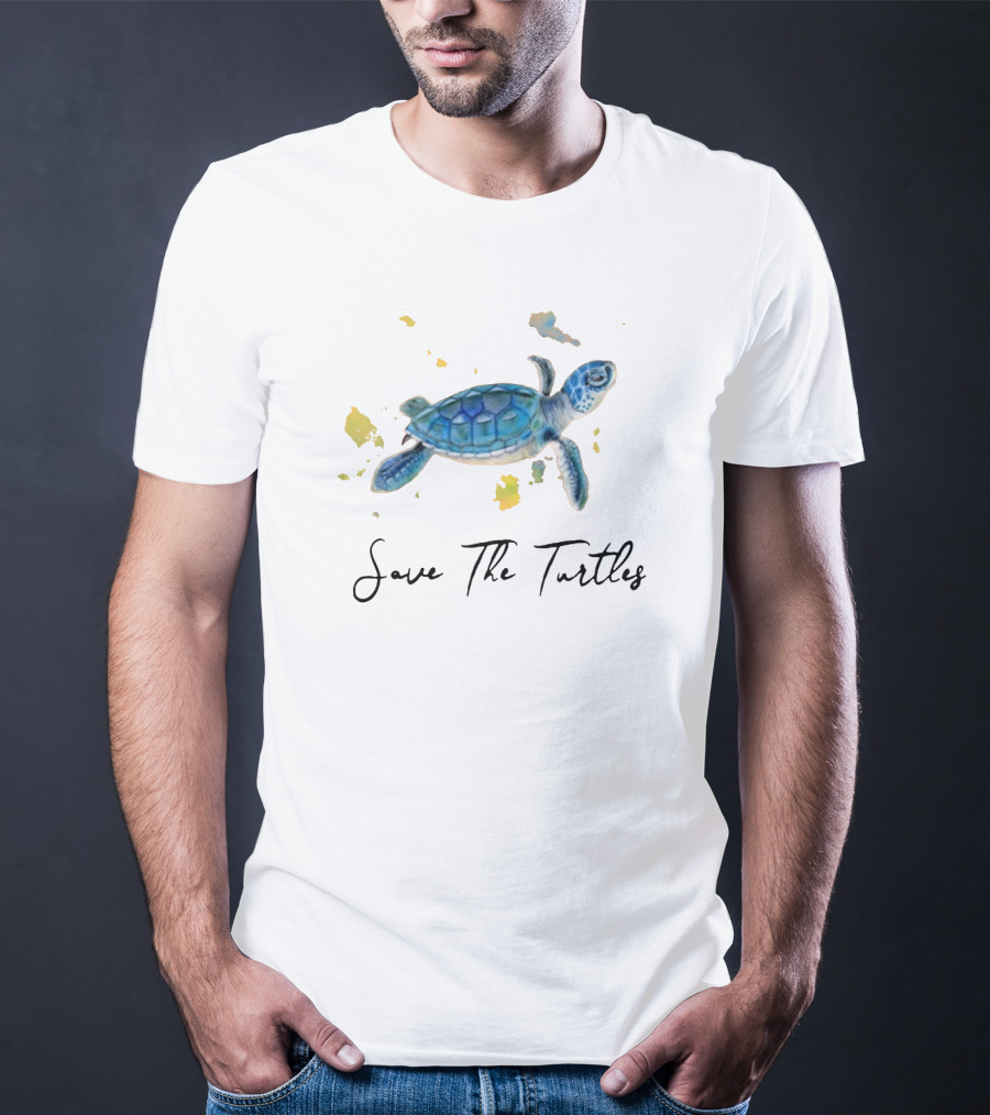 Save The Turtles Blue Sea Turtle Conservation T-Shirt