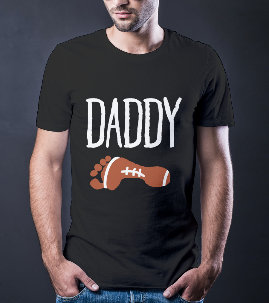 DADDY Footprint Football T-Shirt