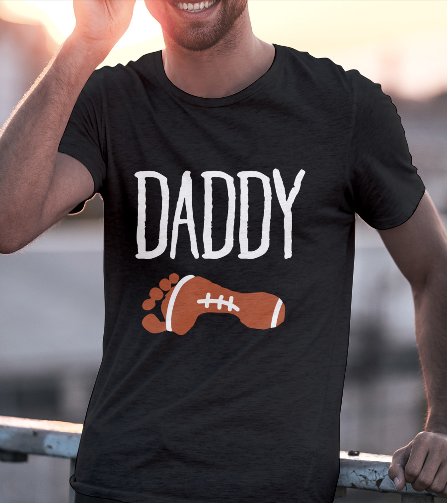DADDY Footprint Football T-Shirt