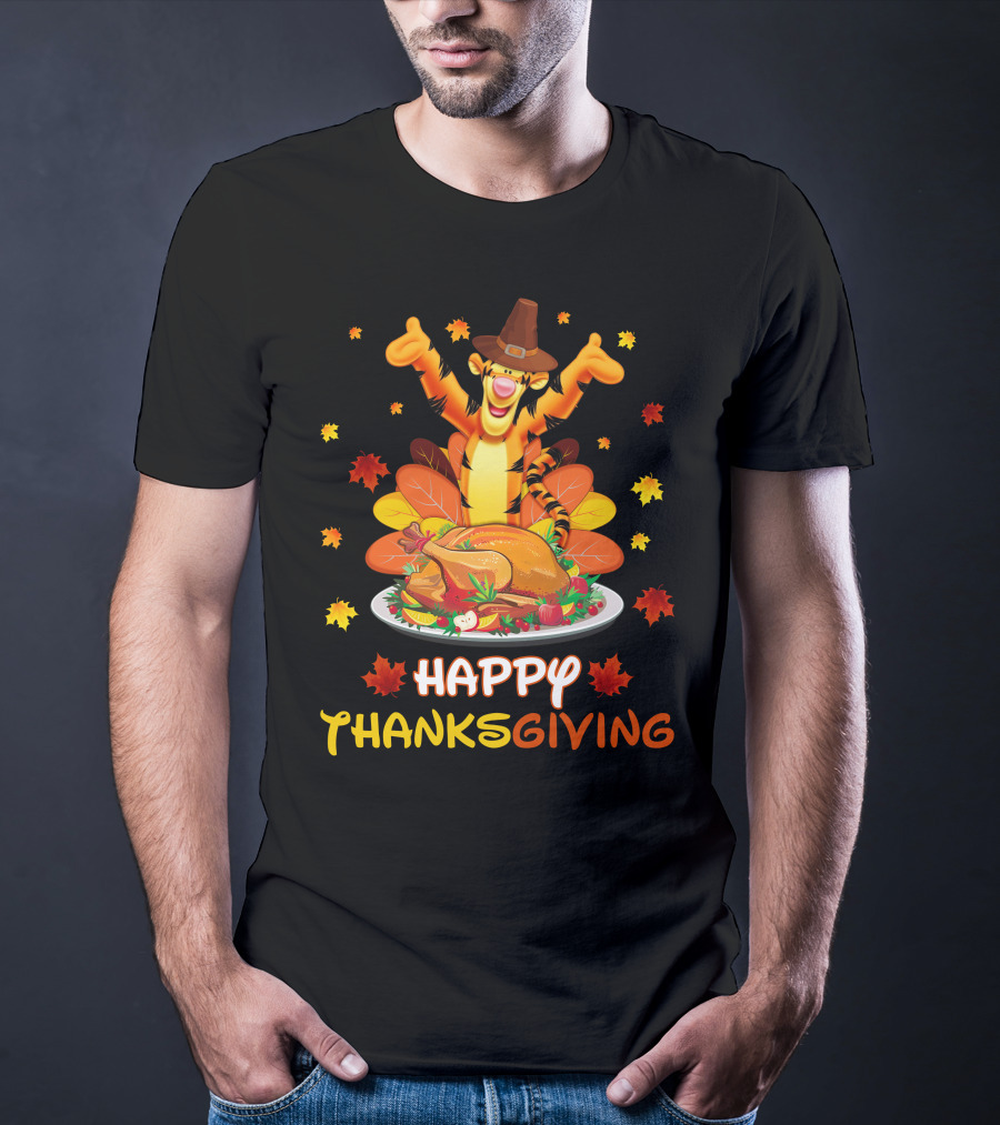 Tigger Happy Thanksgiving Turkey Feast T-Shirt