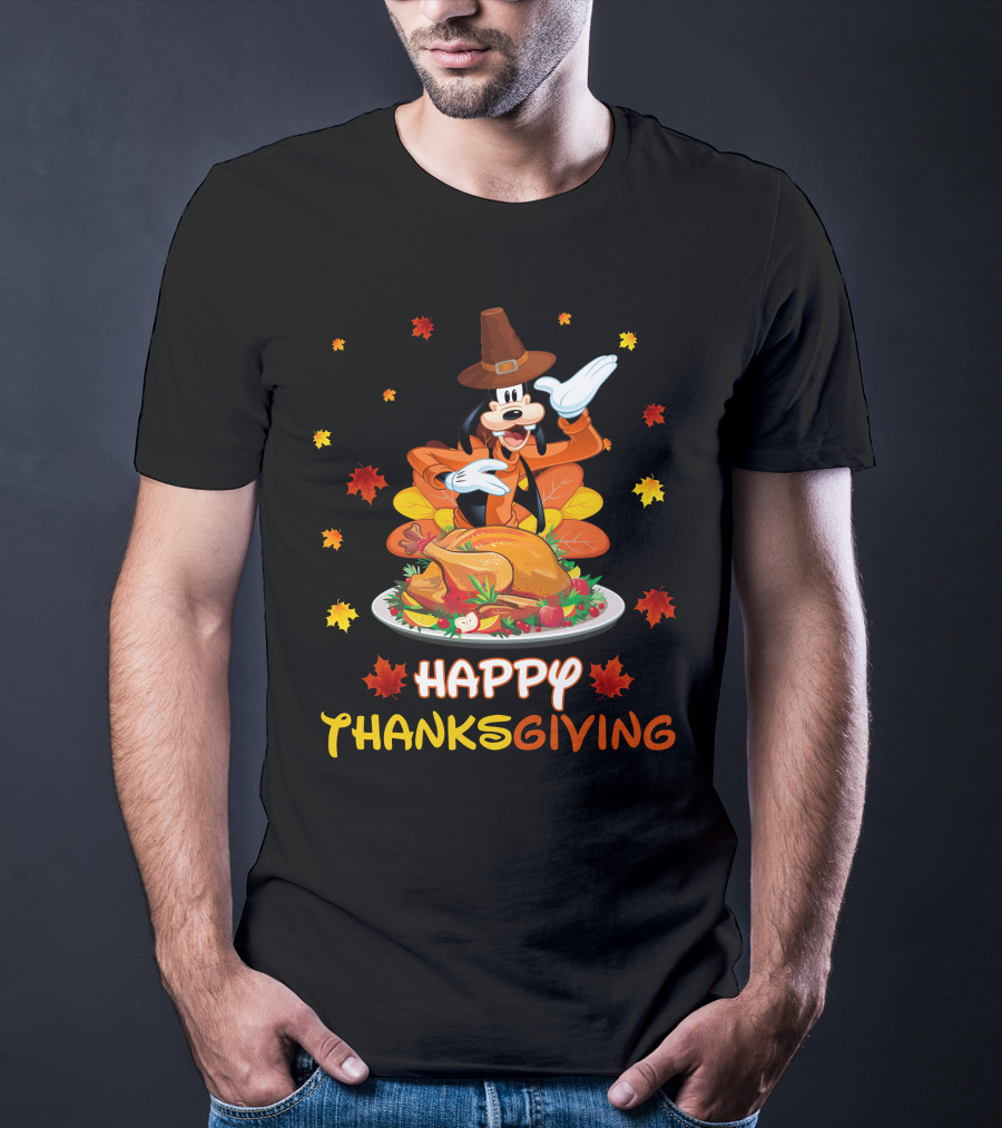 Happy Thanksgiving Goofy Pilgrim Turkey Feast T-Shirt