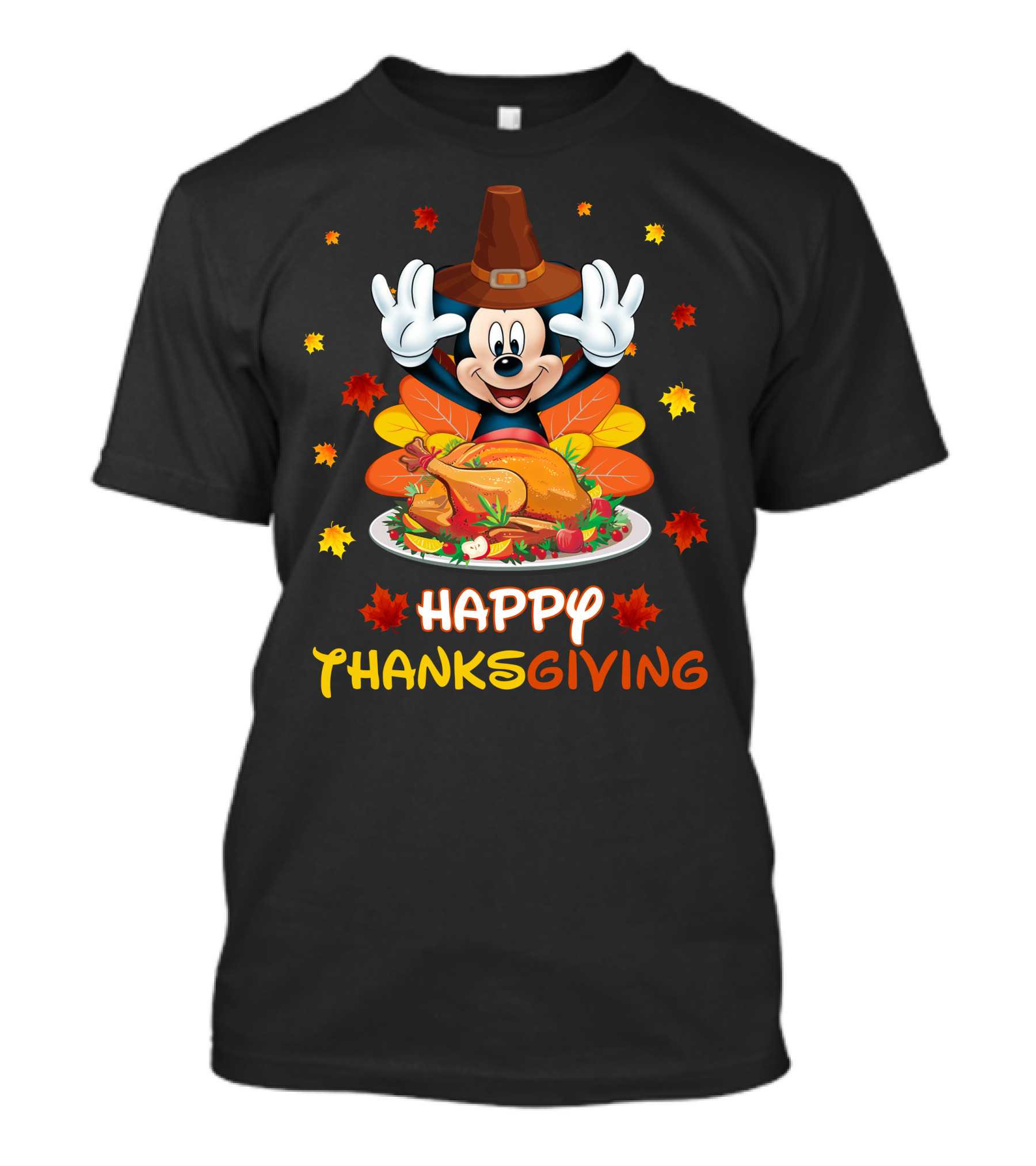 Happy Thanksgiving Mickey Turkey Feast T-Shirt
