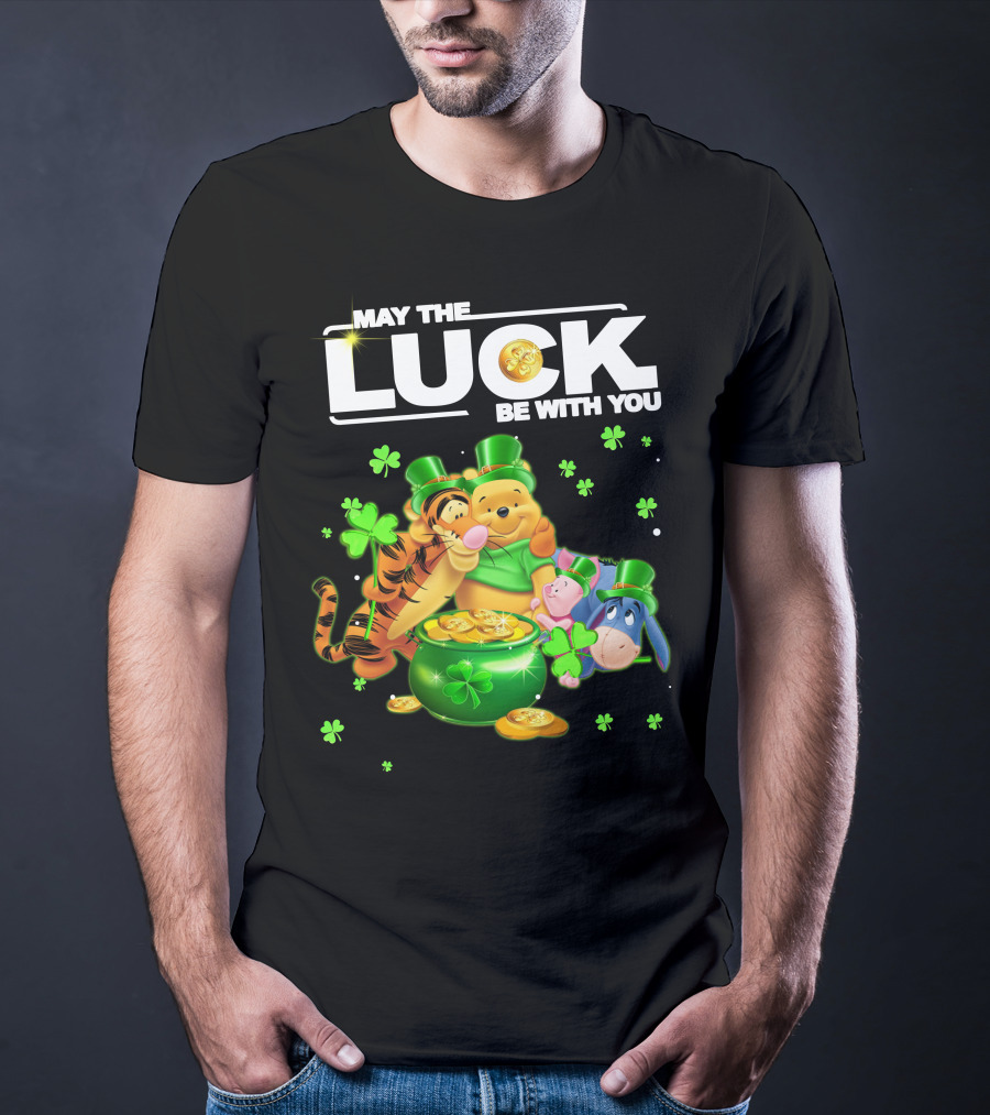 May The Luck Be With You Winnie The Pooh And Friends St. Patrick's Day T-Shirt