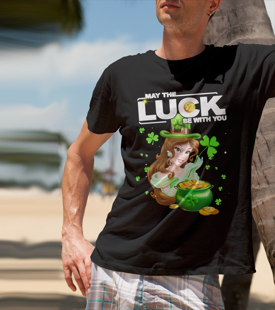 May The Luck Be With You St. Patrick's Day Princess With Pot Of Gold T-Shirt