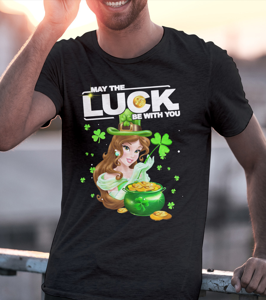 May The Luck Be With You St. Patrick's Day Princess With Pot Of Gold T-Shirt