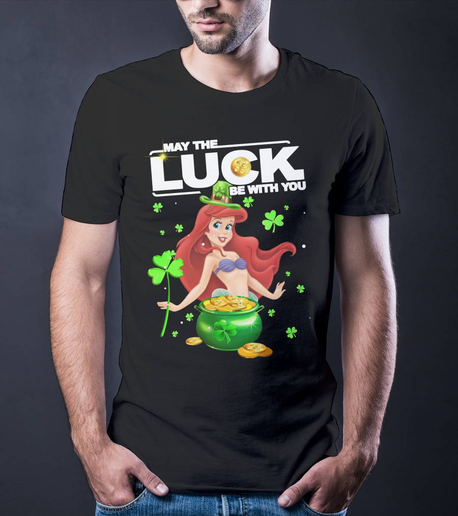 May The Luck Be With You Ariel Coins Clover T-Shirt