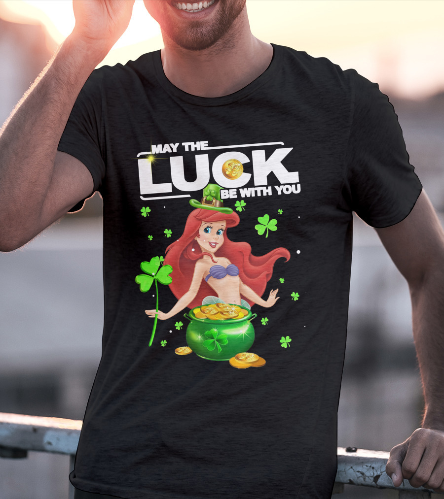 May The Luck Be With You Ariel Coins Clover T-Shirt