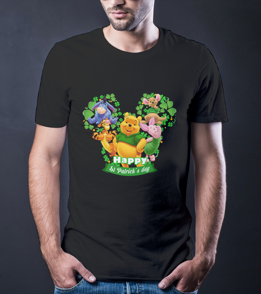 Happy St Patrick's Day Winnie The Pooh And Friends T-Shirt