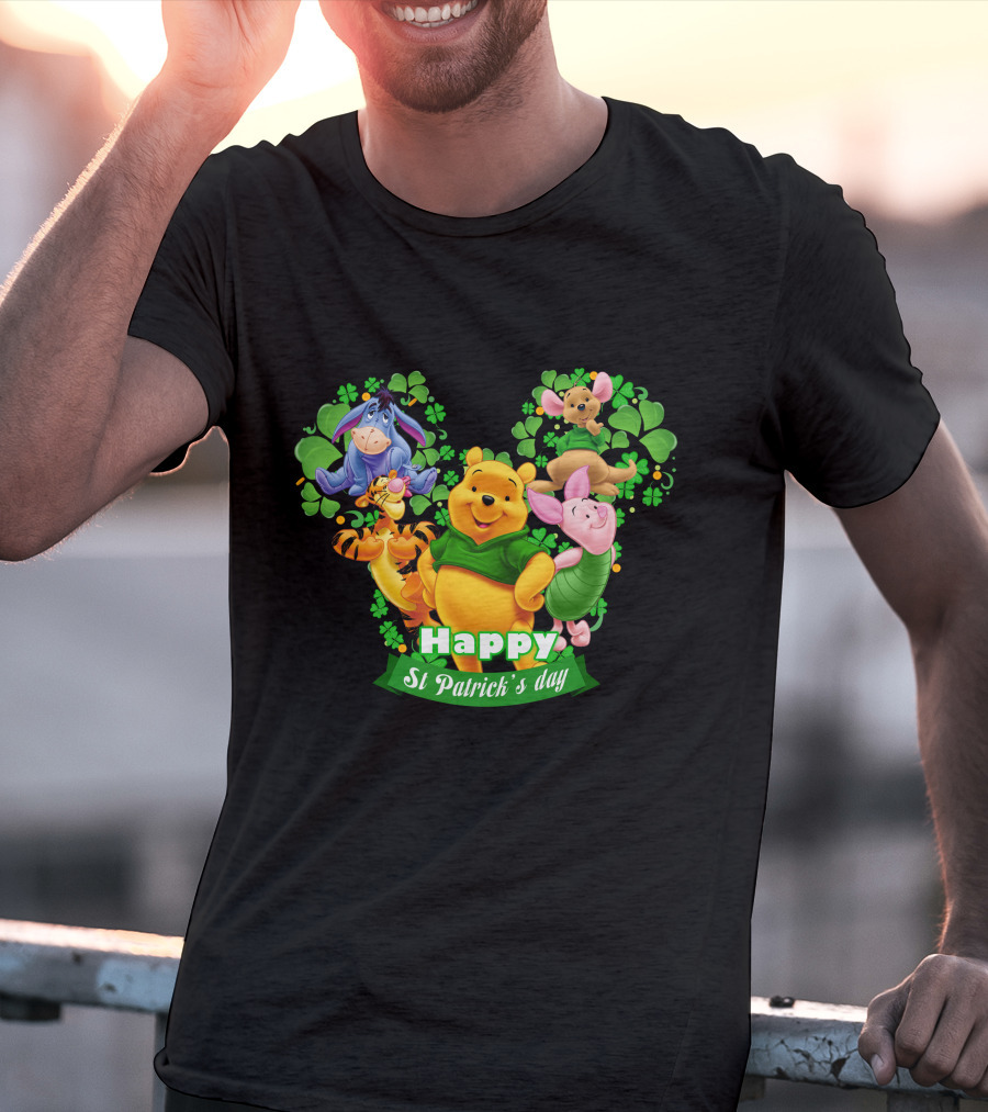 Happy St Patrick's Day Winnie The Pooh And Friends T-Shirt