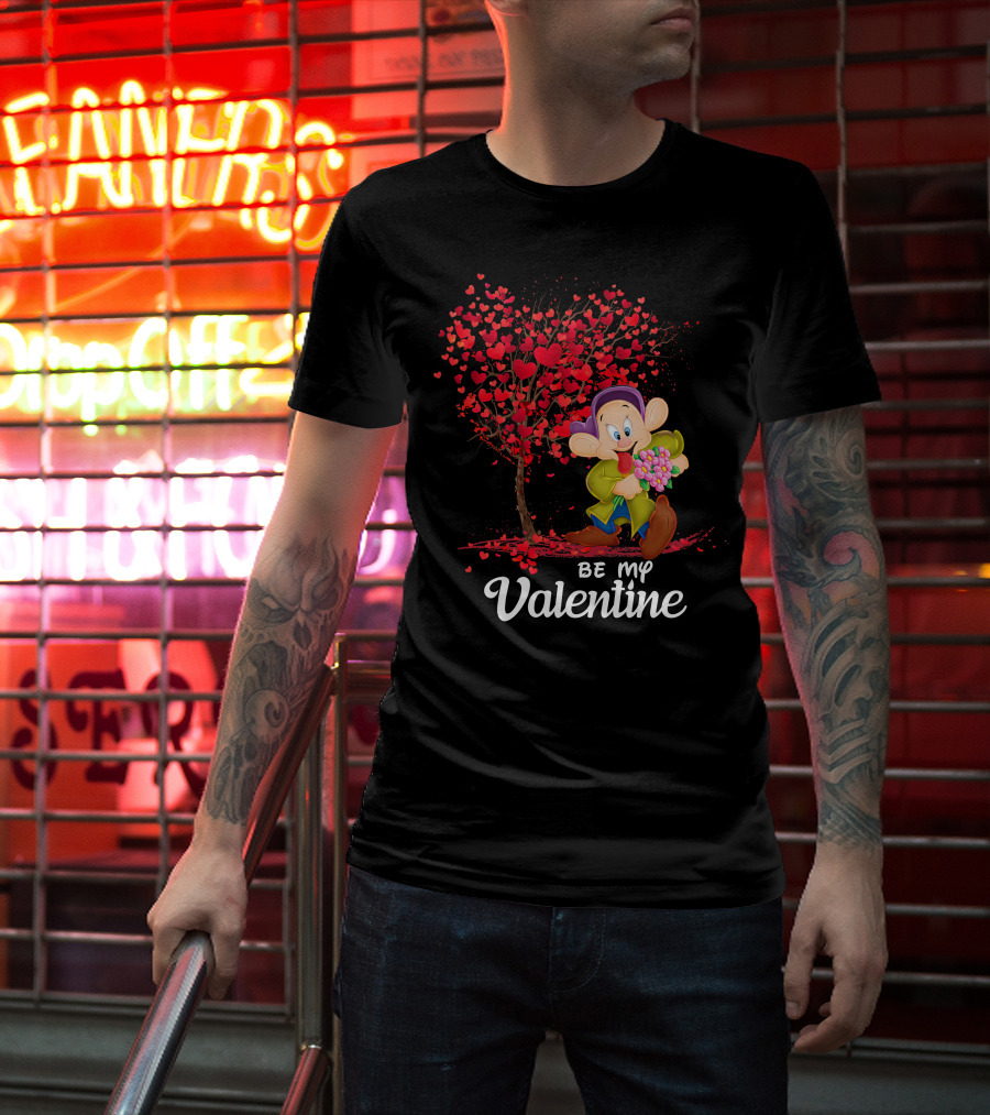 Be My Valentine Dopey Hearts Tree Bouquet T-Shirt