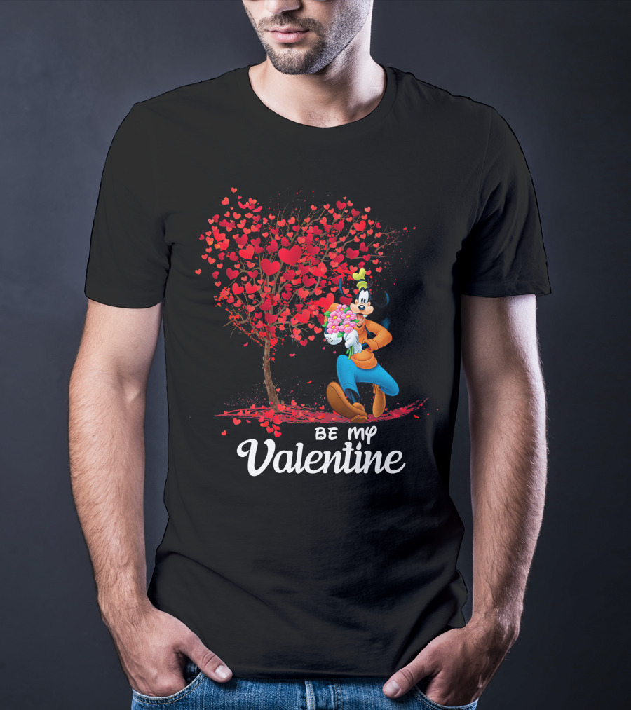 Goofy Be My Valentine Heart Tree T-Shirt