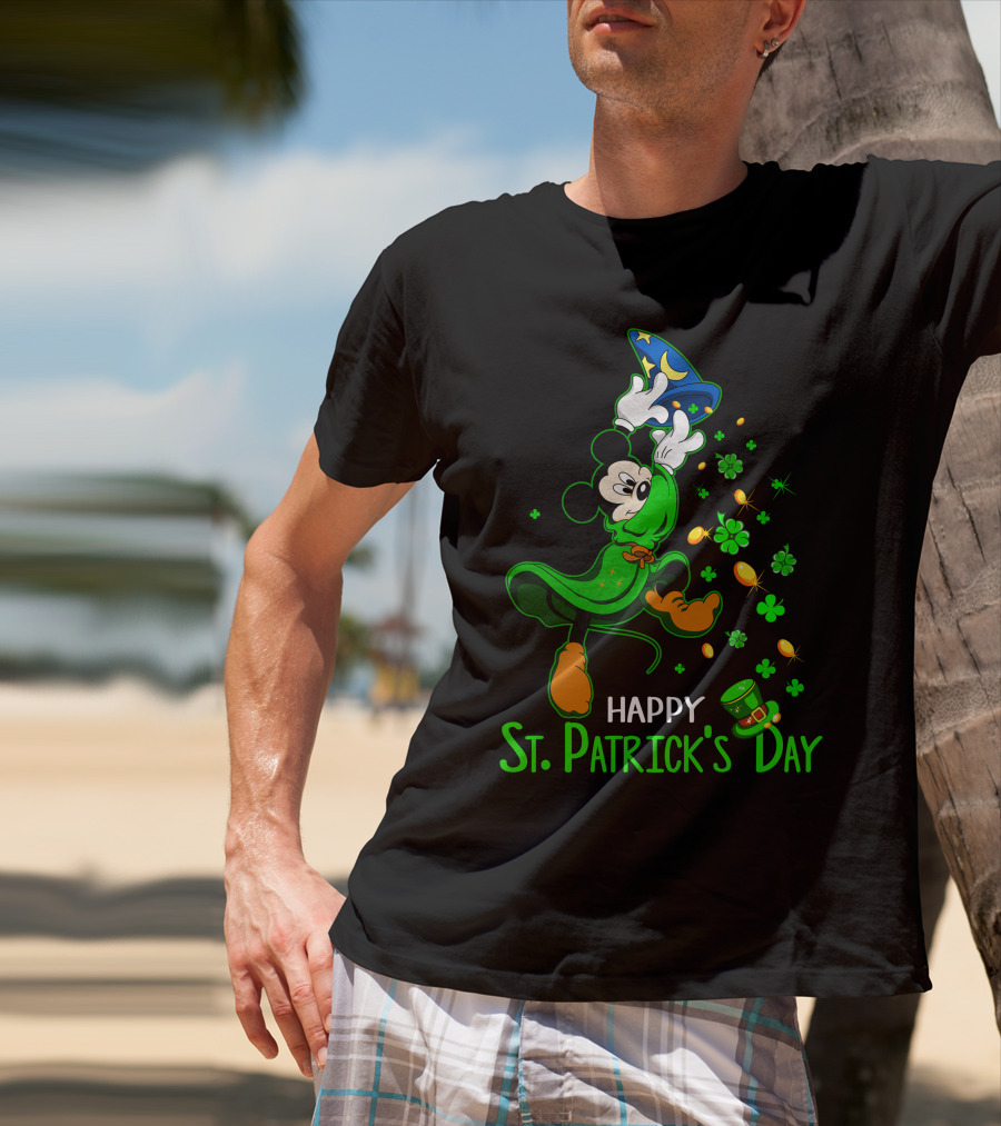 Mickey Mouse Fantasia Happy St. Patrick's Day T-Shirt