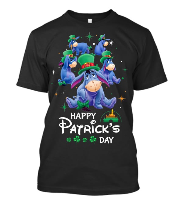 Happy Patrick's Day Eeyore With Clover Animation T-Shirt