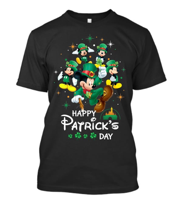 Happy Patrick's Day Mickey Mouse Clover Festivities T-Shirt