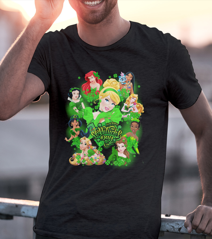 Happy St. Patrick's Day Disney Princesses T-Shirt