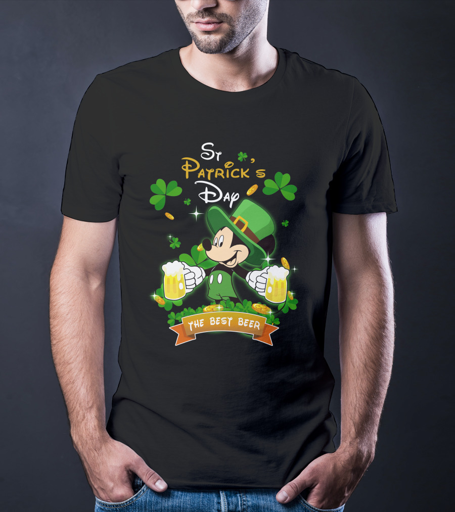 St Patrick's Day Mickey The Best Beer T-Shirt