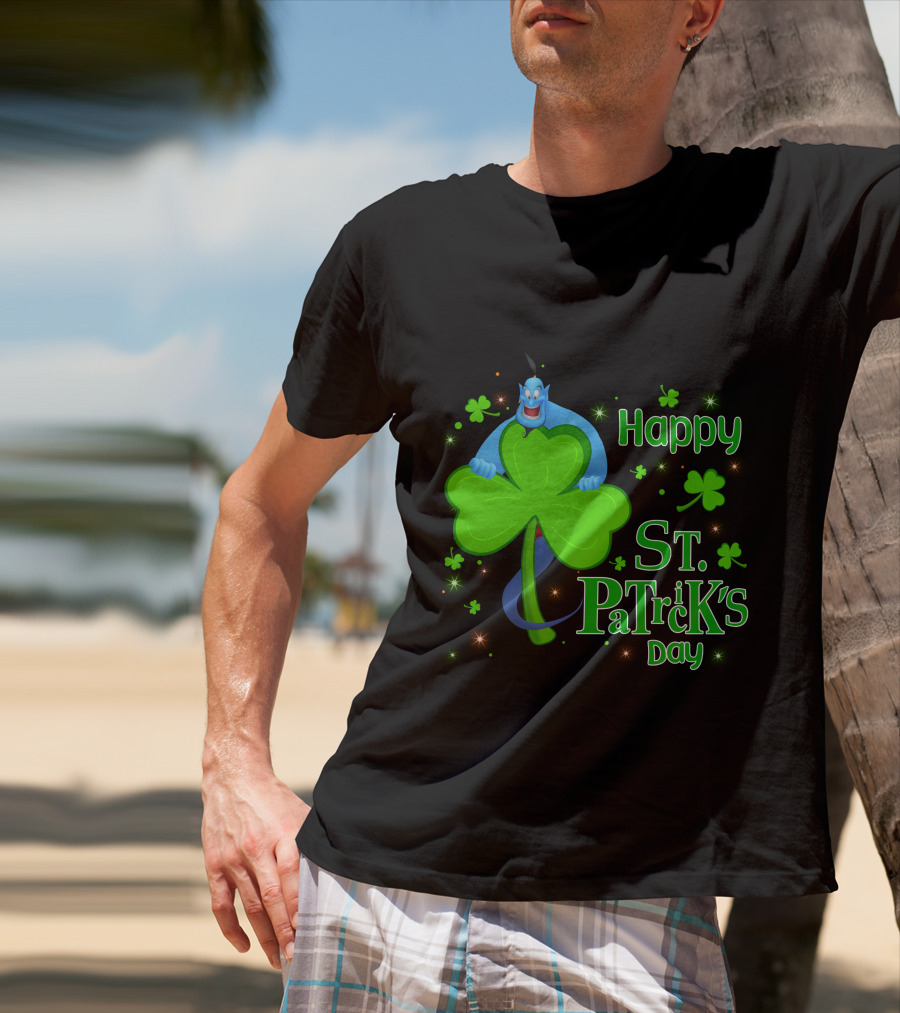 Happy St. Patrick's Day Genie Shamrock T-Shirt