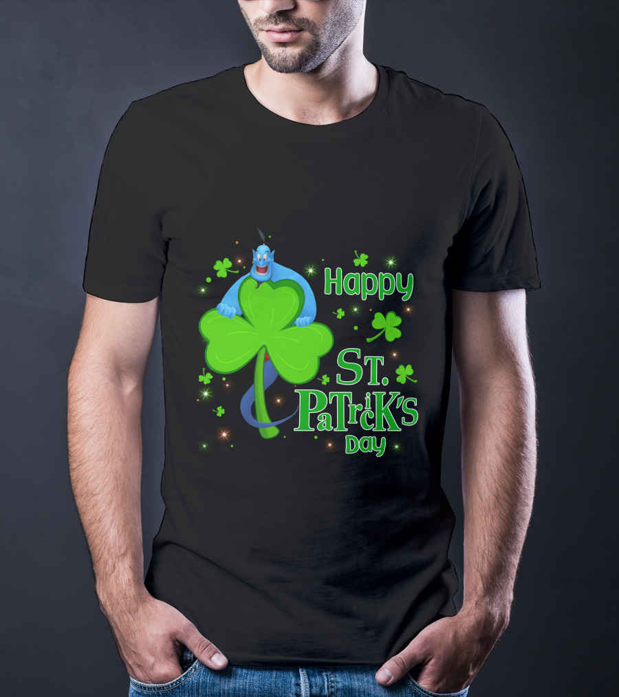 Happy St. Patrick's Day Genie Shamrock T-Shirt