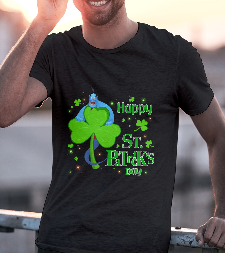 Happy St. Patrick's Day Genie Shamrock T-Shirt