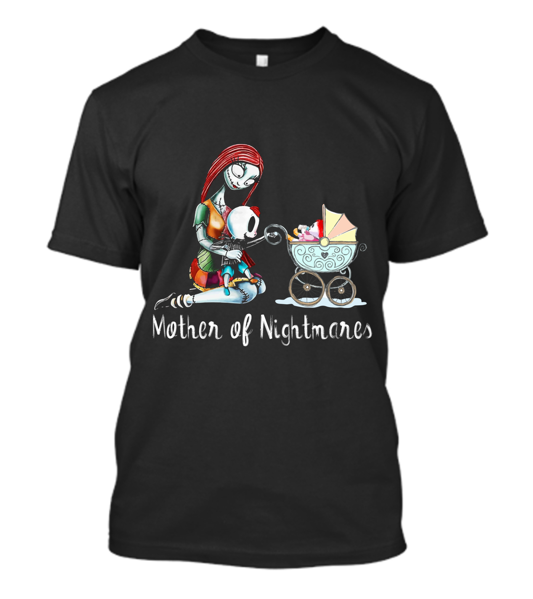 Mother Of Nightmares With One Boy And One Girl In Stroller T-Shirt