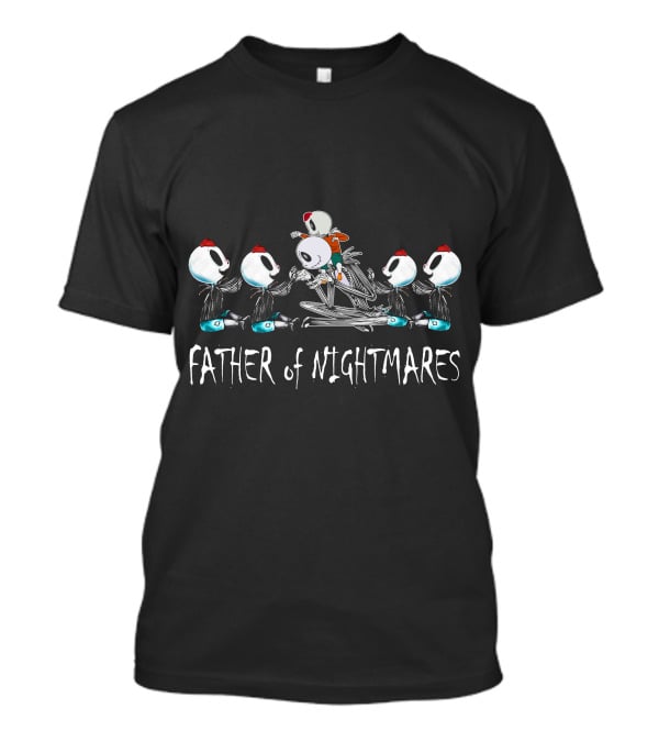 Father Of Nightmares Animated Character Skeleton Family Gathering T-Shirt