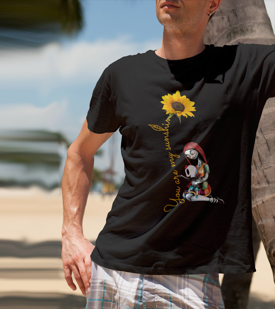 You Are My Sunshine Sunflower With Embracing Couple T-Shirt