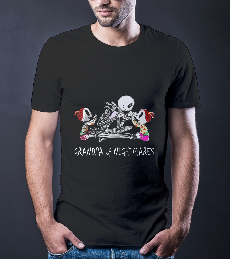 Grandpa Of Nightmares With Two Girls Iconic T-Shirt