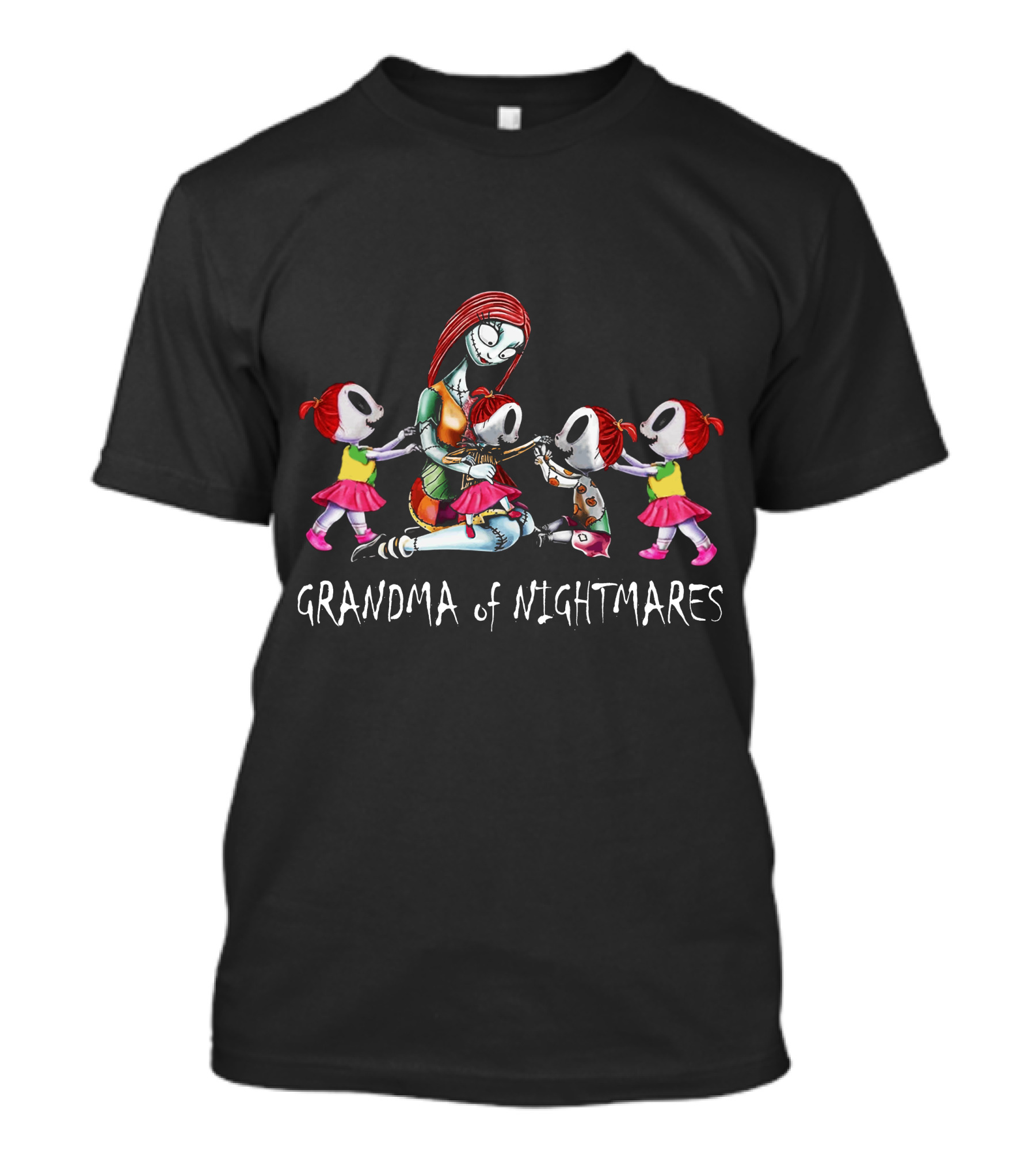 Grandma Of Nightmares With Four Girls T-Shirt