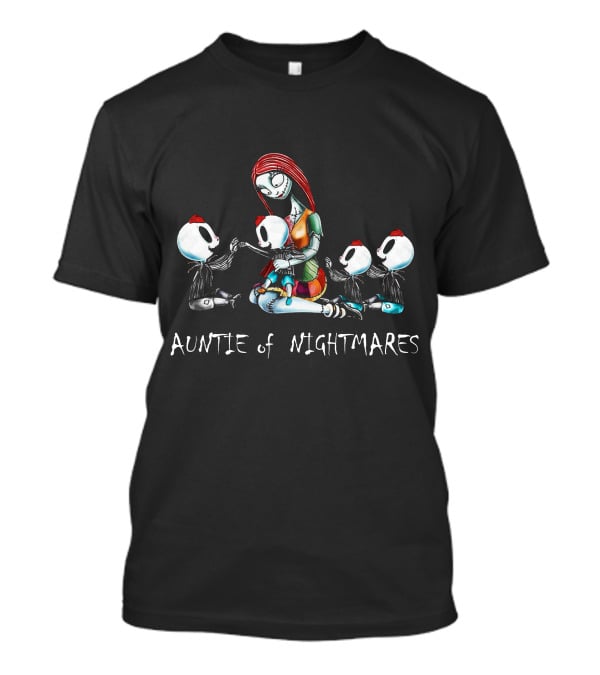 Auntie Of Nightmares With Four Skeleton Boys T-Shirt