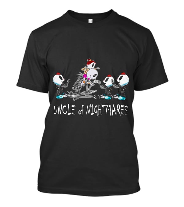 Uncle Of Nightmares With Three Skeleton Boys And One Girl T-Shirt