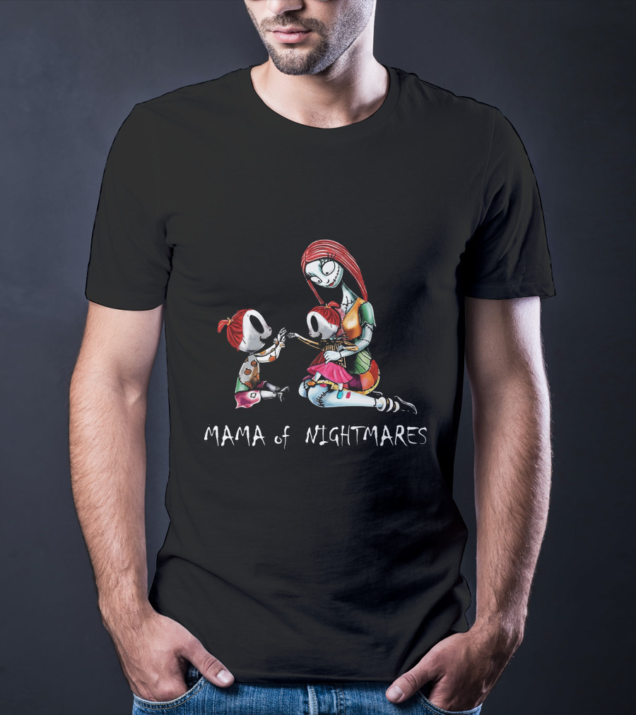 Mama Of Nightmares With Two Girls T-Shirt